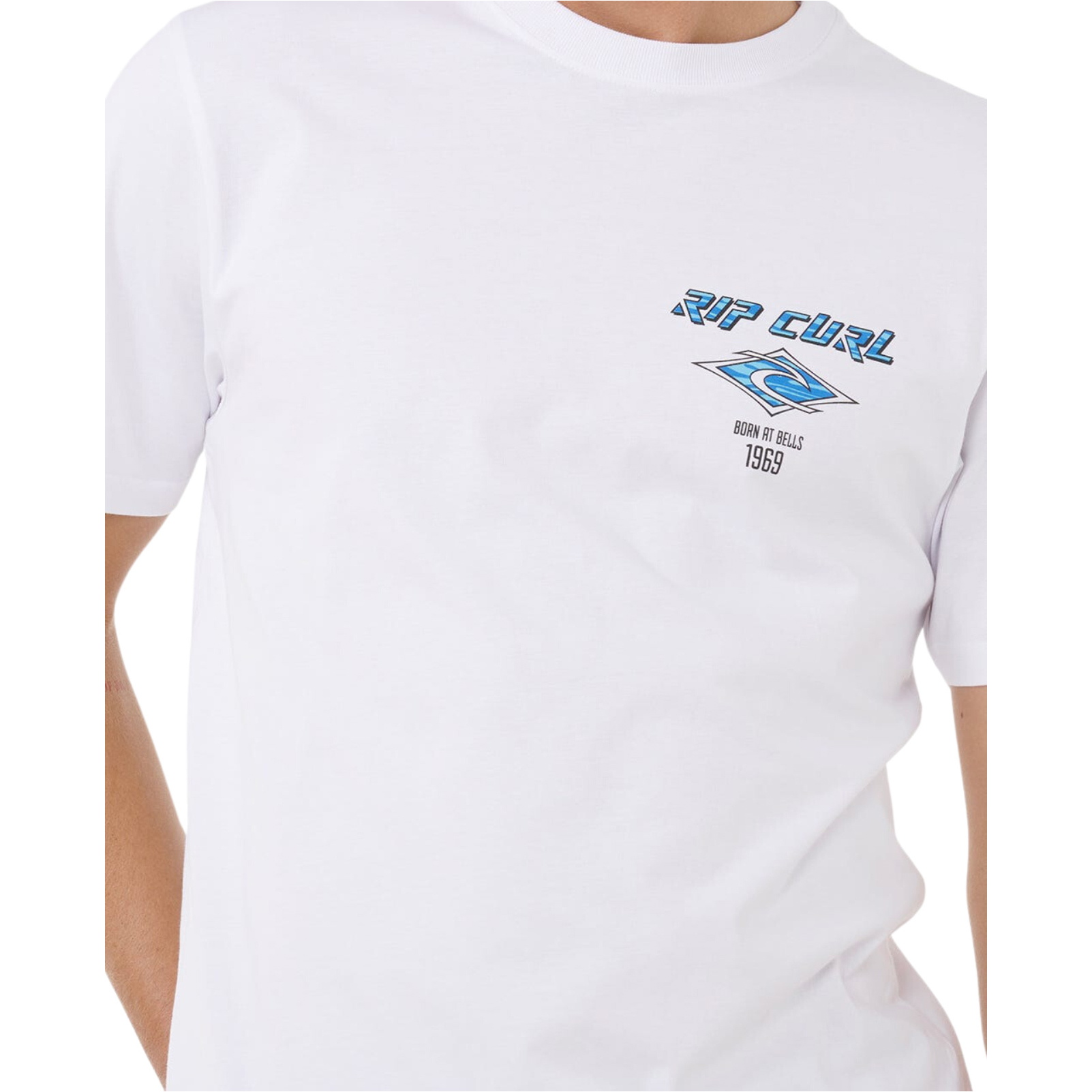 2026 Rip Curl Mens Fade Out Icon Tee 0CAMTE - White